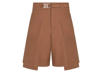 Pre-owned Dior Men's  X Cactus Jack Cargo Bermuda Shorts In Coffee Brown