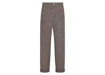 Pre-owned Dior Men's  X Cactus Jack Carpenter Pants In Brown/black In Multi