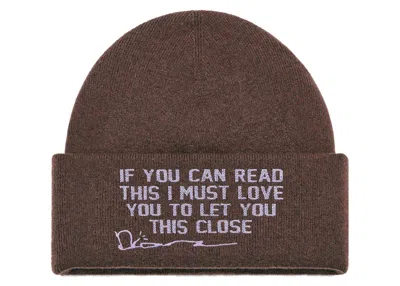 Pre-owned Dior Men's  X Cactus Jack Cashmere Knit Beanie In Mocha Brown
