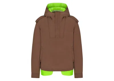 Pre-owned Dior Men's  X Cactus Jack Hooded Anorak In Jacket Coffee Brown