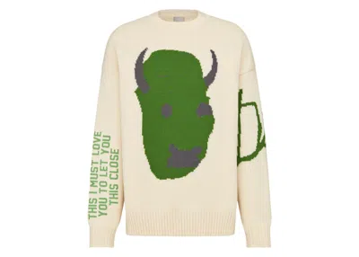 Pre-owned Dior Men's  X Cactus Jack Oversized Sweater In Ecru In Sand