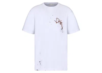Pre-owned Dior Men's  X Cactus Jack Oversized T-shirt In White