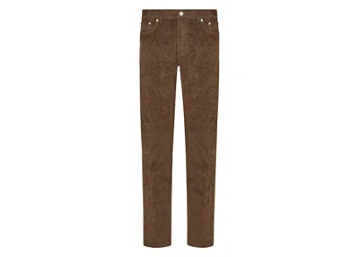 Pre-owned Dior Men's  X Cactus Jack Slimfit Jeans In Mocha Brown