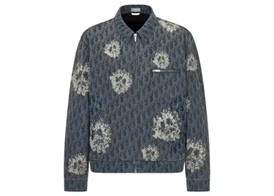Pre-owned Dior Men's  X Denim Tears Zipped Cotton Denim Jacket In Blue