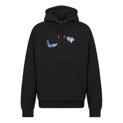 Dior Men's  X Kenny Fw21 Crossover Logo Pattern Loose Black