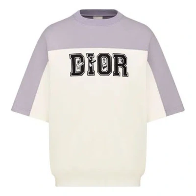 Dior Men's  X Kenny Scharf Crossover Fw21 Loose Pullover Short Sleeve Colorblock