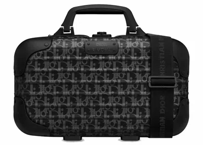 Pre-owned Dior Men's  X Rimowa Carryon Case Aluminium  Oblique In Black