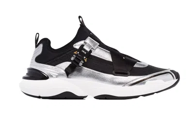 Pre-owned Dior Men's  X Sorayama B24 Runtek Sneakers In Black/silver