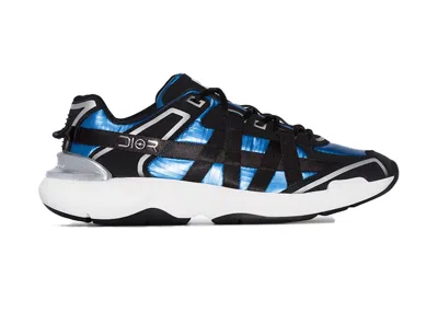 Pre-owned Dior Men's  X Sorayama B24 Runtek Sneakers In Blue/black/white In Multi