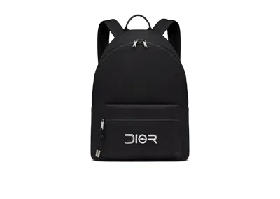Pre-owned Dior Men's  X Sorayama Backpack Nylon In Black