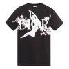 Dior Men's  X Sorayama Crossover Sakura Printing Short Sleeve Black