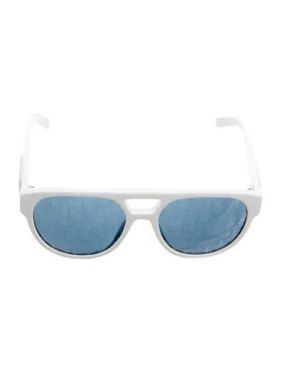 Pre-owned Dior Men Diorb23 Oblique Jacquard Sunglasses In White