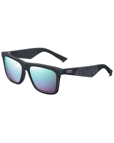 Dior B27 S1i D-frame Logo-detailed Acetate Mirrored Sunglasses In Gray
