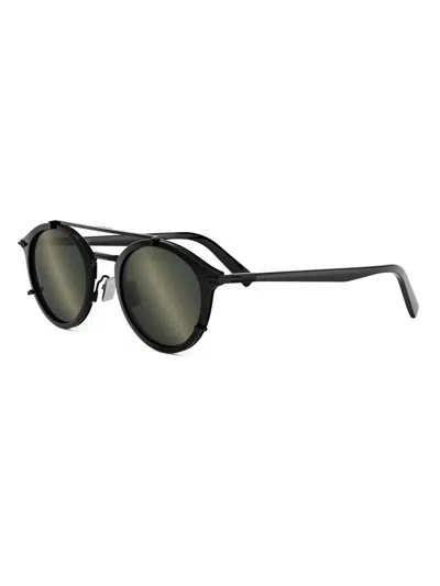 Dior Men's Blacksuit R7u 50mm Round Sunglasses In Multi