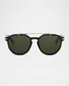 Dior Blacksuit Round Sunglasses, 56mm
