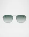 Dior Blacksuit S17u 54mm Rectangular Sunglasses In Green