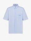 Dior Men Ling Cotton Striped Shirt In Blue