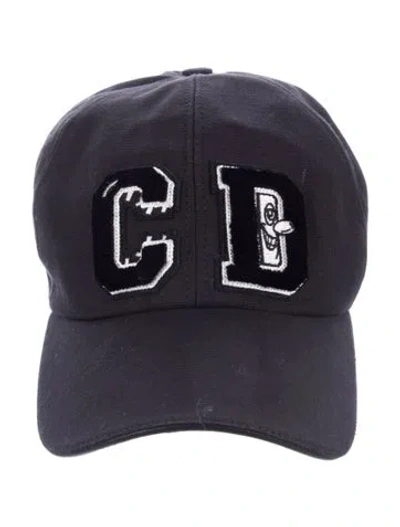 Pre-owned Dior Men Embroidered Cap In Black
