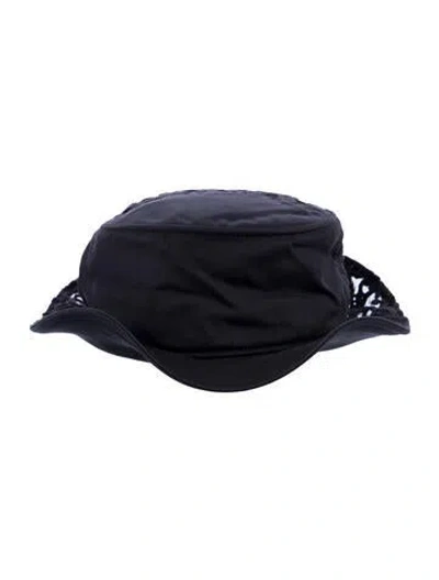 Pre-owned Dior Men Embroidered Oblique Mesh Bucket Hat In Black