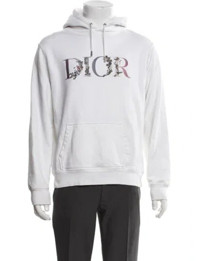 Pre-owned Dior Men Graphic Print Crew Neck Hoodie In Neutral
