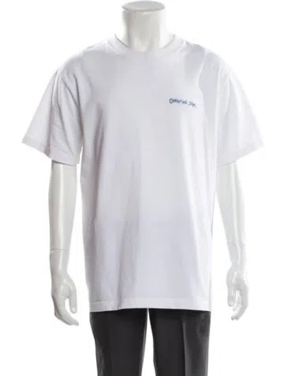 Pre-owned Dior Men Graphic Print Crew Neck T-shirt In White