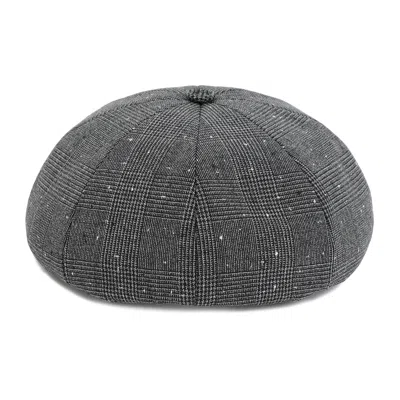Dior Men's Grey Wool-blend Canvas Cap With Prince Of Wales Motif In Gray
