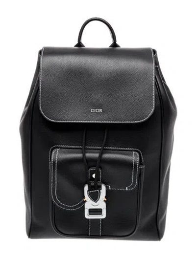 Pre-owned Dior Men Leather Backpack 2024 In Black