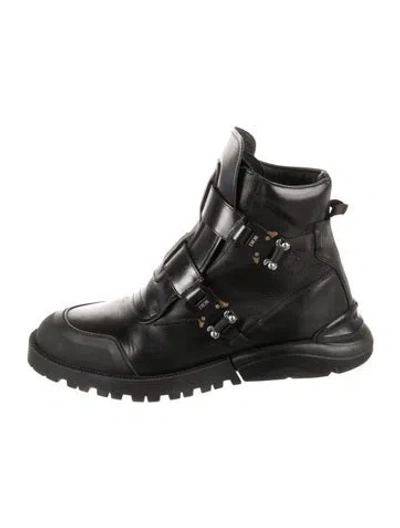 Pre-owned Dior Men Leather Boots In Black