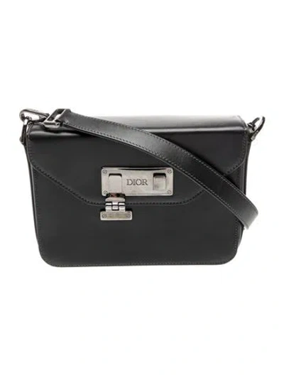 Pre-owned Dior Men Leather Crossbody Bag In Black