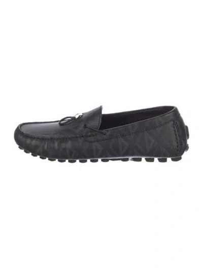 Pre-owned Dior Men Leather Drivers In Black