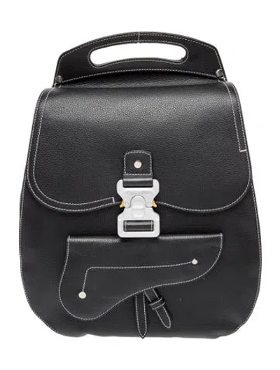 Pre-owned Dior Men Leather Gallop In Black
