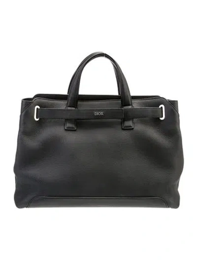 Pre-owned Dior Men Leather Normandie 2024 In Black