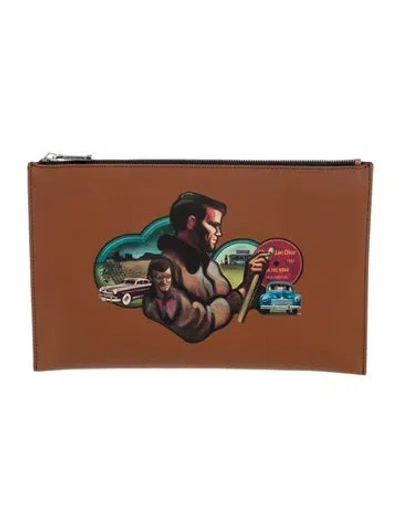 Pre-owned Dior Men Leather On The Road Jack Kerouac In Brown