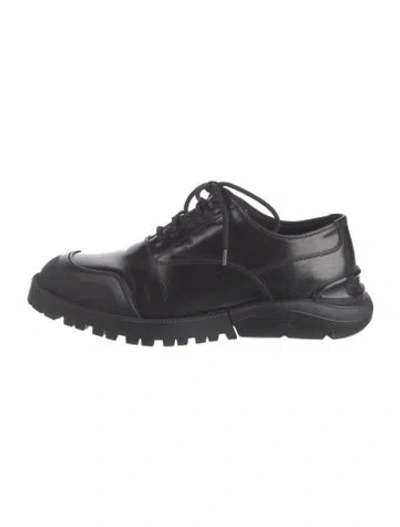Pre-owned Dior Men Leather Oxfords In Black