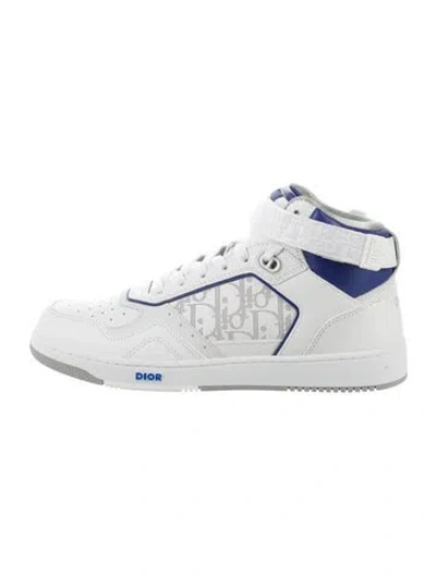 Pre-owned Dior Men Leather Printed Sneakers In Multi