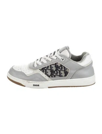 Pre-owned Dior Men Leather Printed Sneakers In Multi