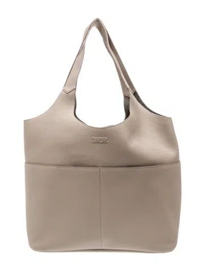 Pre-owned Dior Men Leather Privé 2025 In Gray