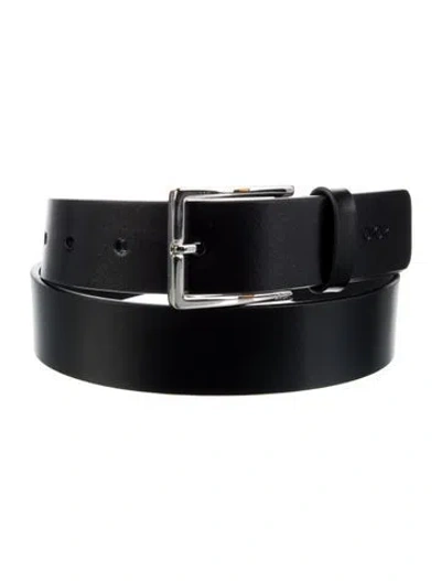 Pre-owned Dior Men Leather Waist Belt In Black