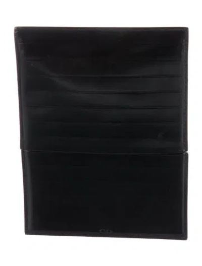 Pre-owned Dior Men Leather Wallet In Black