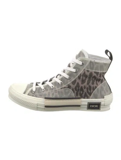 Pre-owned Dior Men 'leopard Print- Brown' Sneakers In Neutral