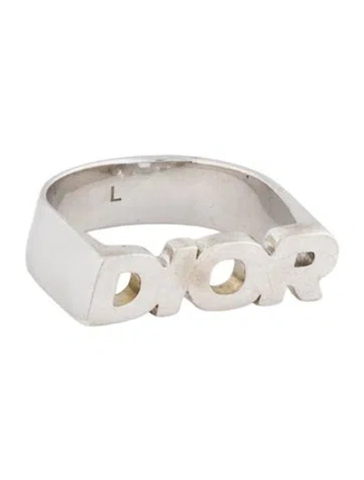 Pre-owned Dior Men Logo Ring In Multi