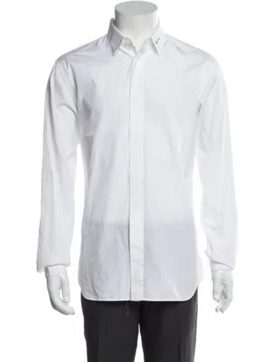 Pre-owned Dior Men Long Sleeve Dress Shirt In White