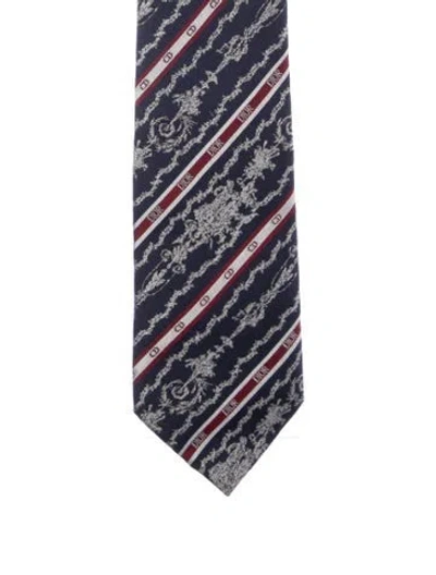 Pre-owned Dior Men Men's Silk Tie In Blue