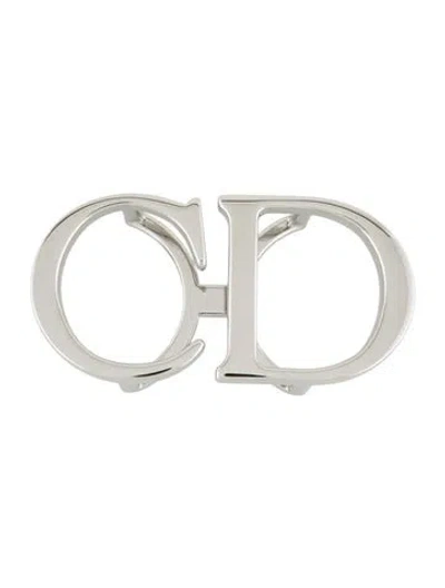 Pre-owned Dior Men's Metal Belt Buckle In Metallic/silver