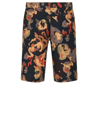 Dior Homme Allover Printed Bermuda Shorts In Multicolor