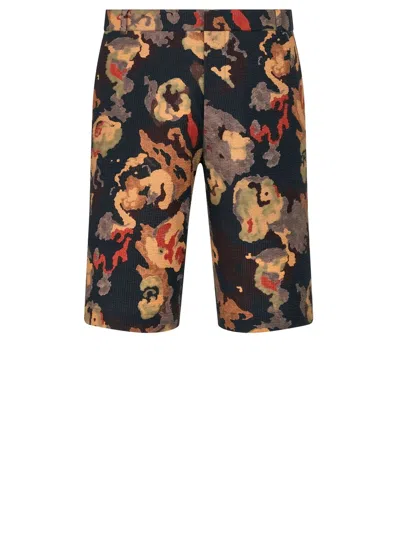 DIOR MEN'S MULTICOLOR SEERSUCKER BERMUDA SHORTS FROM THE CHARLESTON COLLECTION