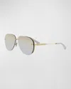 Dior Neo A1u Sunglasses In Shiny Gold Dh Smoke Mirror