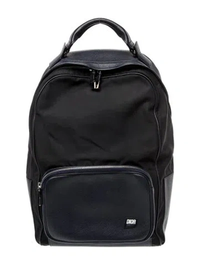 Pre-owned Dior Men Nylon Backpack In Black