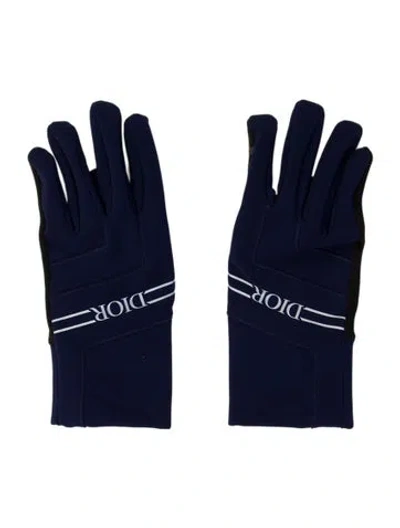 Pre-owned Dior Men Nylon Gloves In Blue