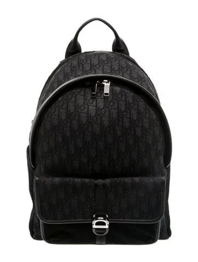 Pre-owned Dior Men Oblique Jacquard Backpack 2023 In Gray